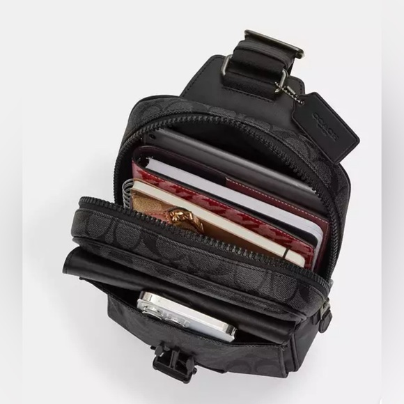 EUC- Coach ‘Track Pack’ In Signature Canvas - Picture 4 of 13